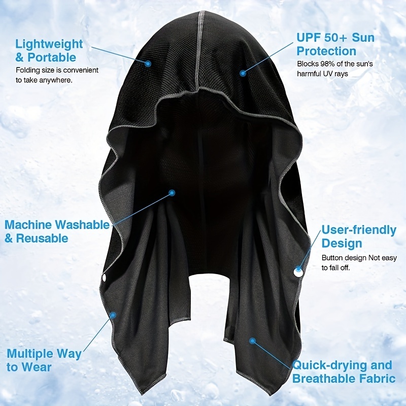 Outdoor Sport Hoodie - Serviette à capuche rafraîchissante plage Camping