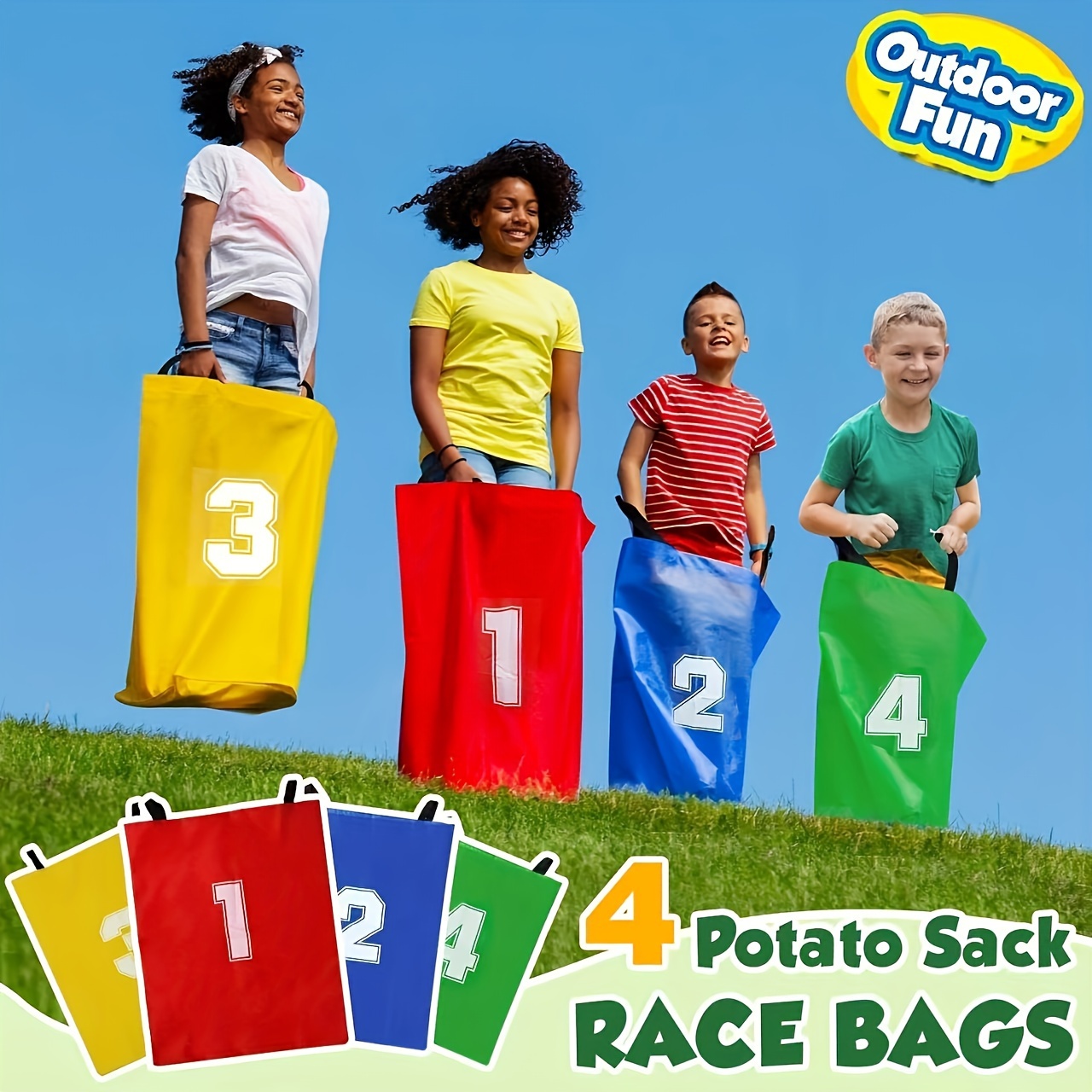 Outdoor Sport Games - 4 sacs de jeu en toile