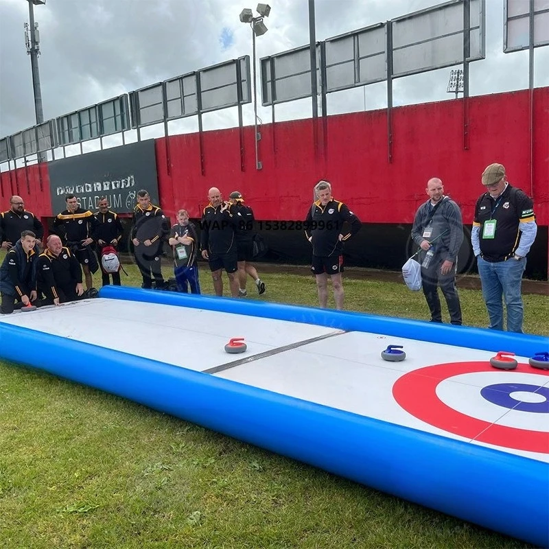 Outdoor Sport Games - Ensemble de curling gonflable portable pour
