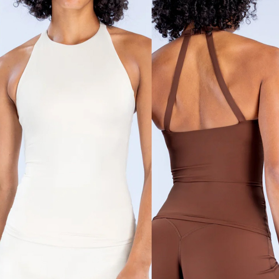 Trail Running Vest - Débardeur Halter pour Femme avec Soutien-Gorge