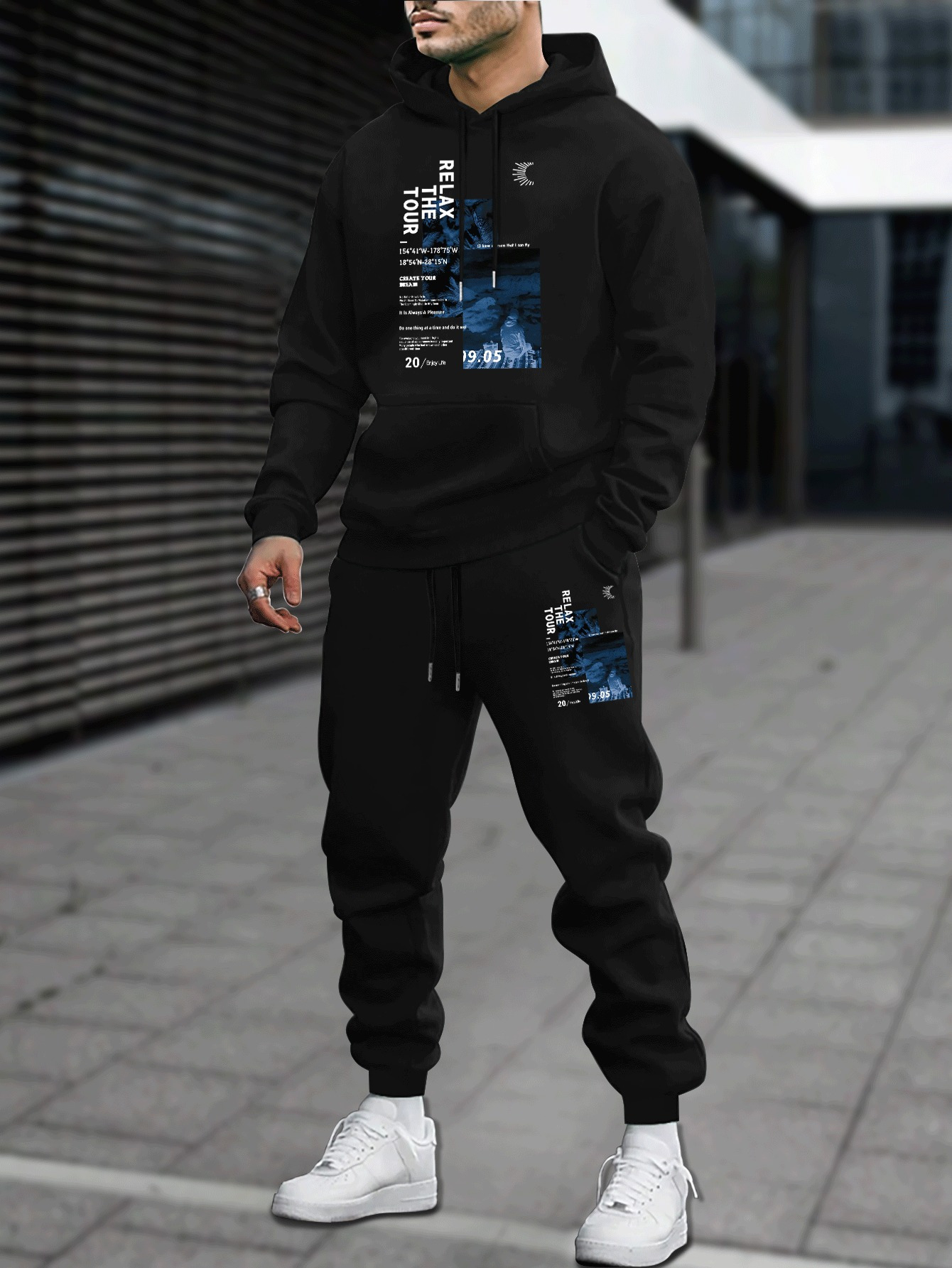 Outdoor Sport Hoodie - Ensemble 2 pièces sweat à capuche