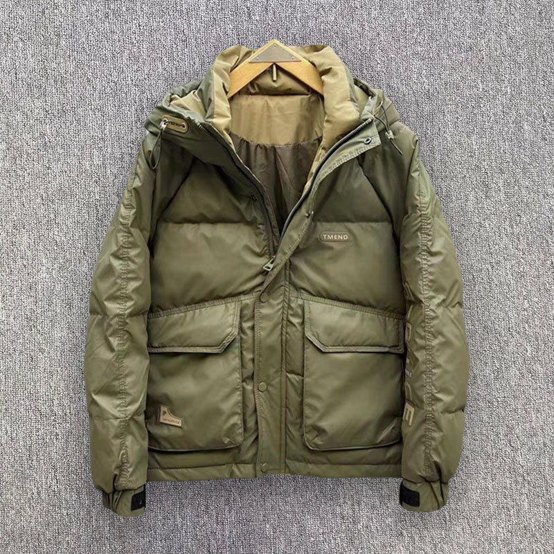 Outdoor Sport Winter Jacket - Doudoune courte à capuche coupe-vent pour